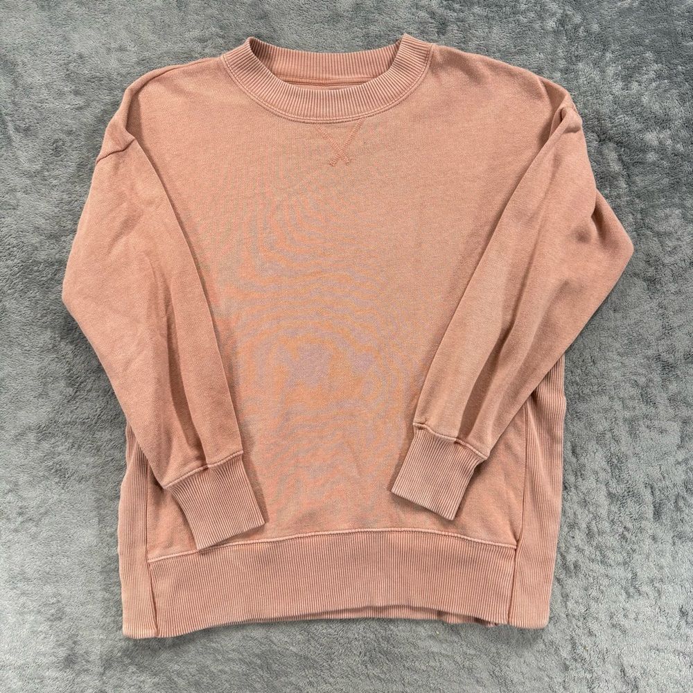 Women’s XS Aerie Oversized Crewneck Sweatshirt Peach